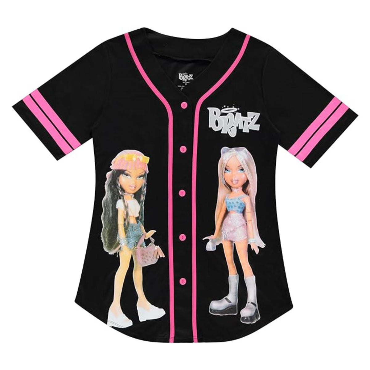 Black White Ladies Baseball Jersey M27388
