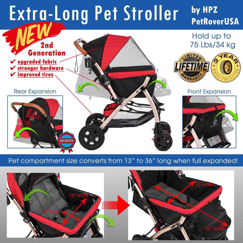 Extra Long Pet Stroller F852643