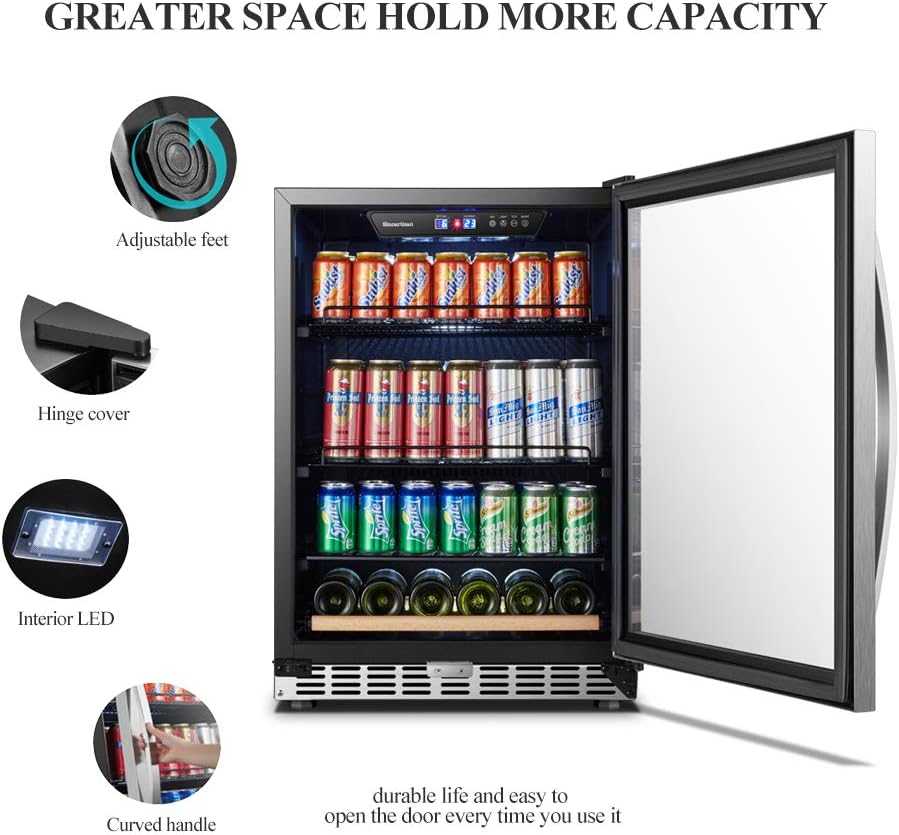 24 Inch 110 Cans Built-in Beverage Cooler Refrigerator Z966673