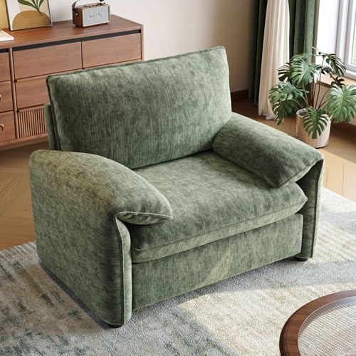 Oversized Green Chenille Accent Chair X94970