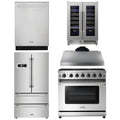 36 Propane Gas Range, Range Hood, Refrigerator, Dishwasher, Wine Cooler H199