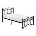 Black and Brown Metal Twin Platform Bed I5591