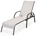 Adjustable Gray Outdoor Folding Lounge Chair S47717