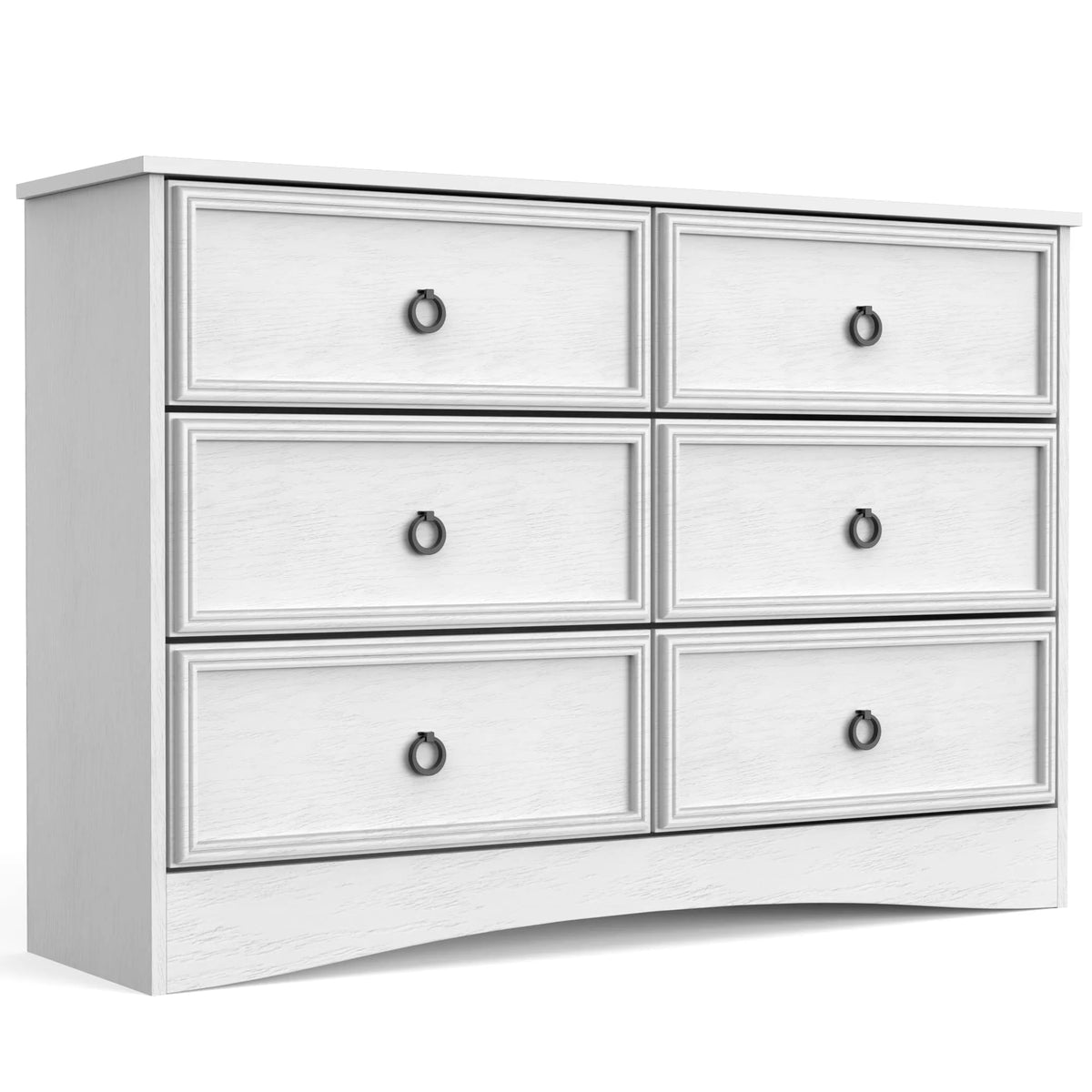 Gray 6 Drawer Wood Dresser T906