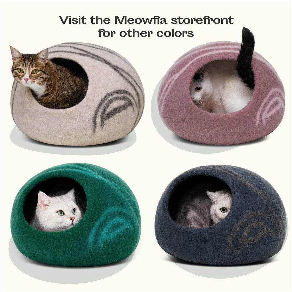 Felt Cat Bed Cave 100% Merino Wool Cat Bed N144583