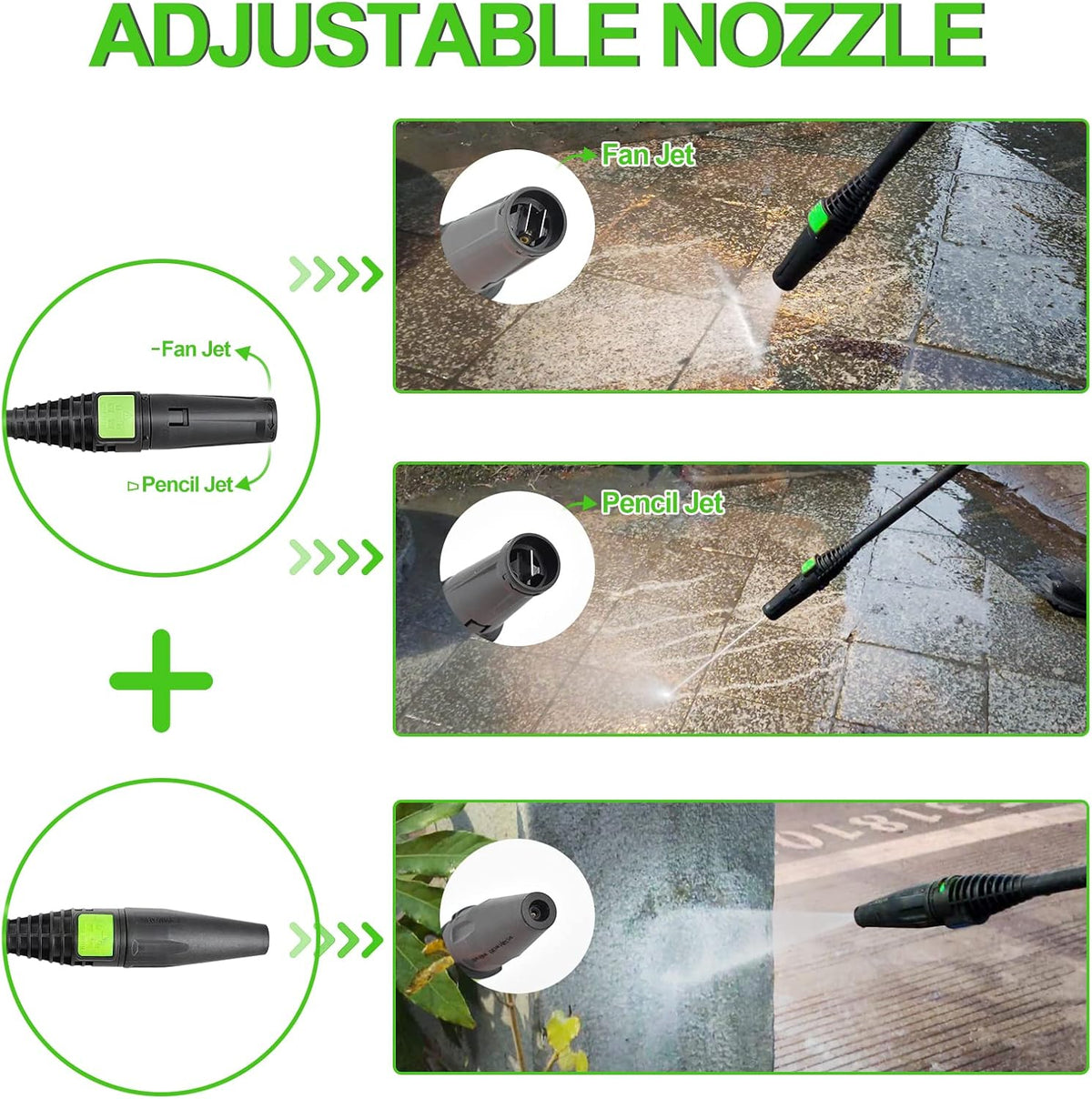 Electric Power Washer 3000 PSI 2.2 GPM with Adjustable Spray Nozzle Foam Cannon I657