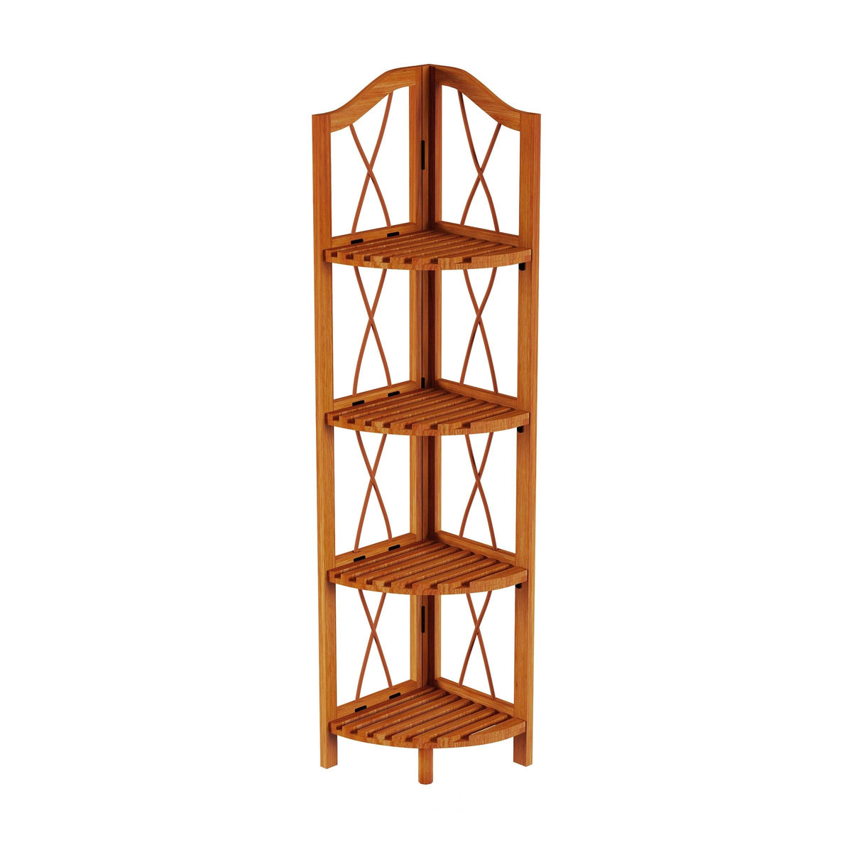 4-Tier Folding Corner Bookcase P8418