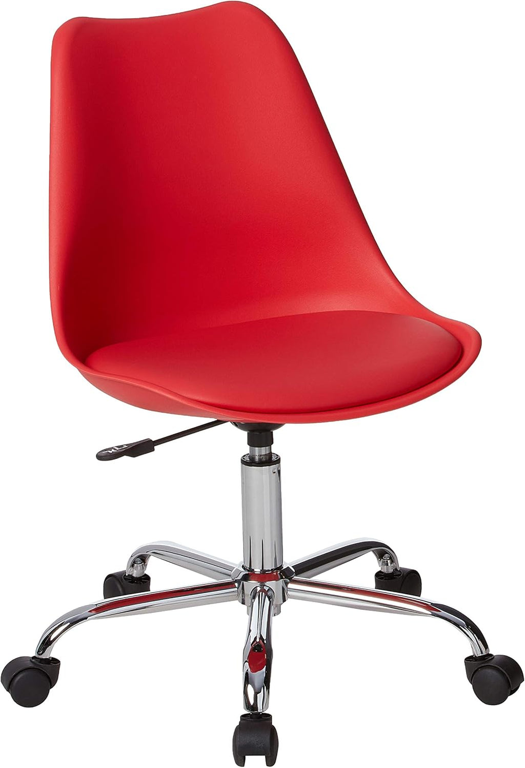 Red Armless Task Chair with Chrome Base L23299