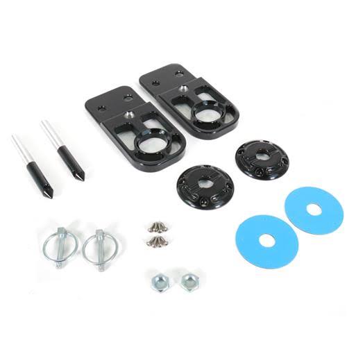 Black Billet Radiator Hood Pin Kit U413332