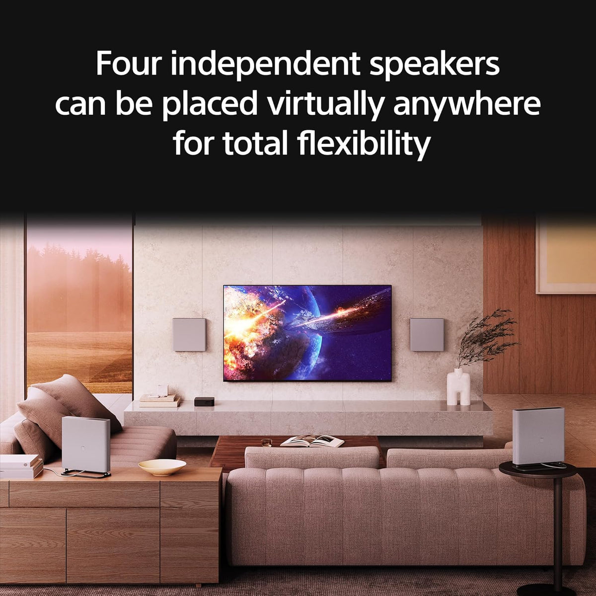 16 Total Speakers Home Theater Surround Sound System with 4 Wireless Speakers A728