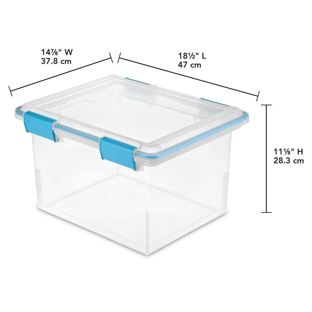 32 Qt Clear Gasket Box Set of 4 V353