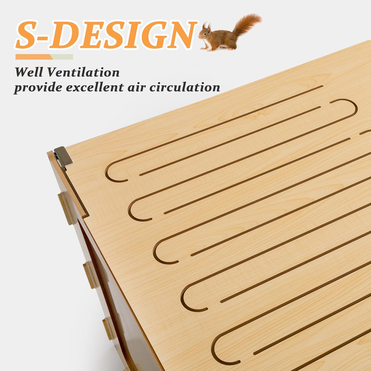 40" Large Wooden Hamster Cage with Acrylic Sheets L9925
