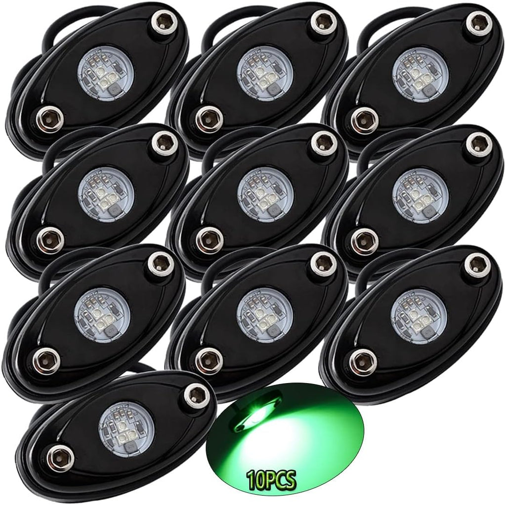 White LED Rock Lights 10PCS Waterproof C1653