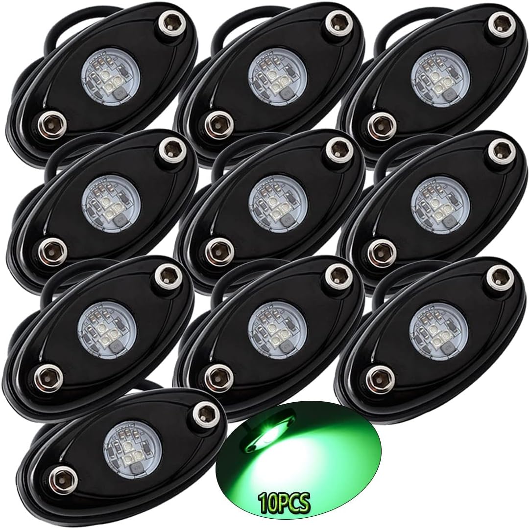 White LED Rock Lights 10PCS Waterproof C1653