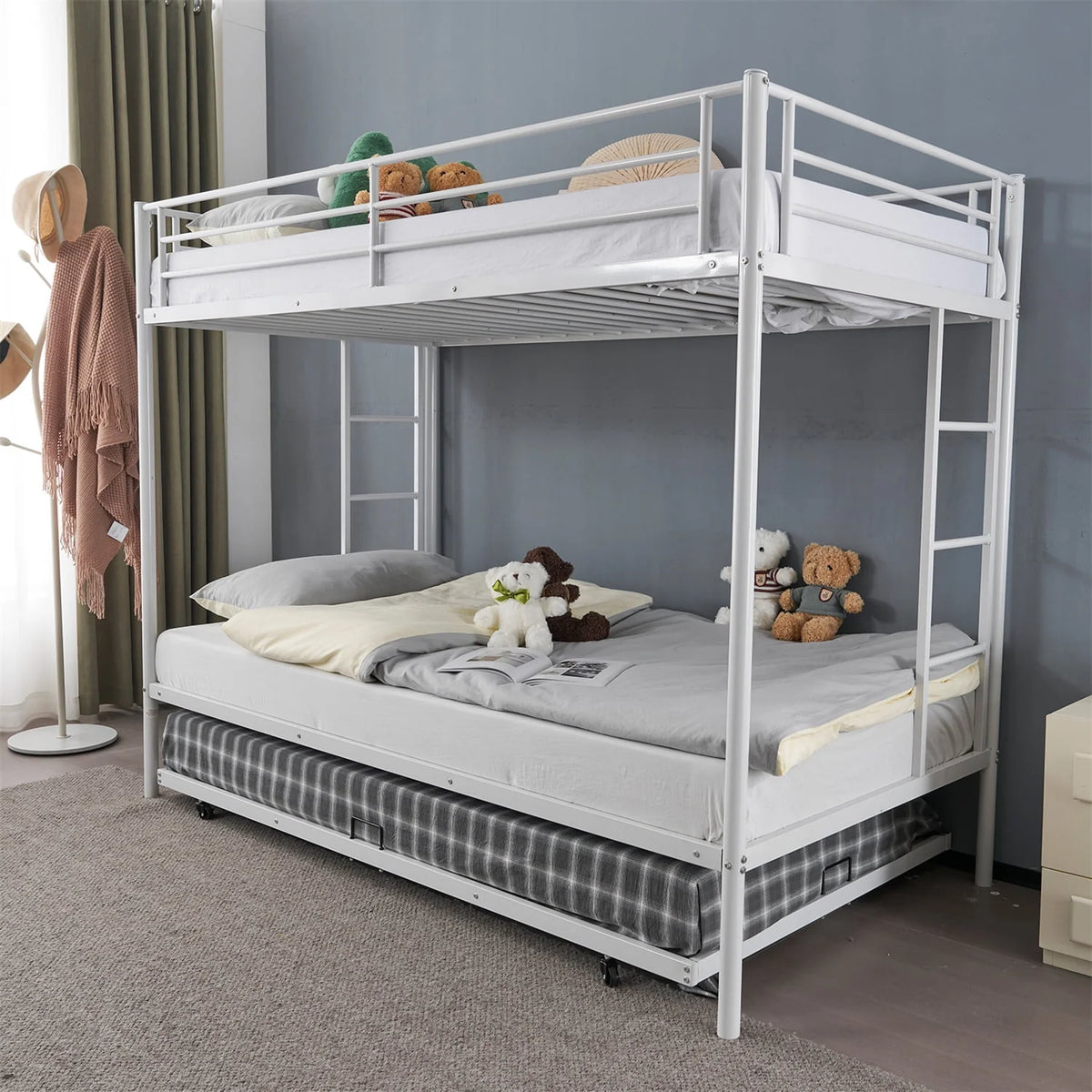Twin over Twin Steel Bunk Beds M6649