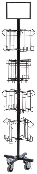 Black Steel Adjustable Magazine Rack M57368