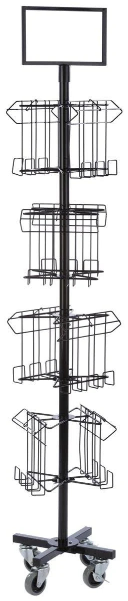Black Steel Adjustable Magazine Rack M57368