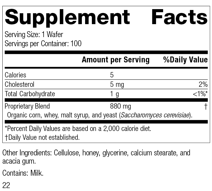 Lactic Acid Yeast 100 Wafers T4366