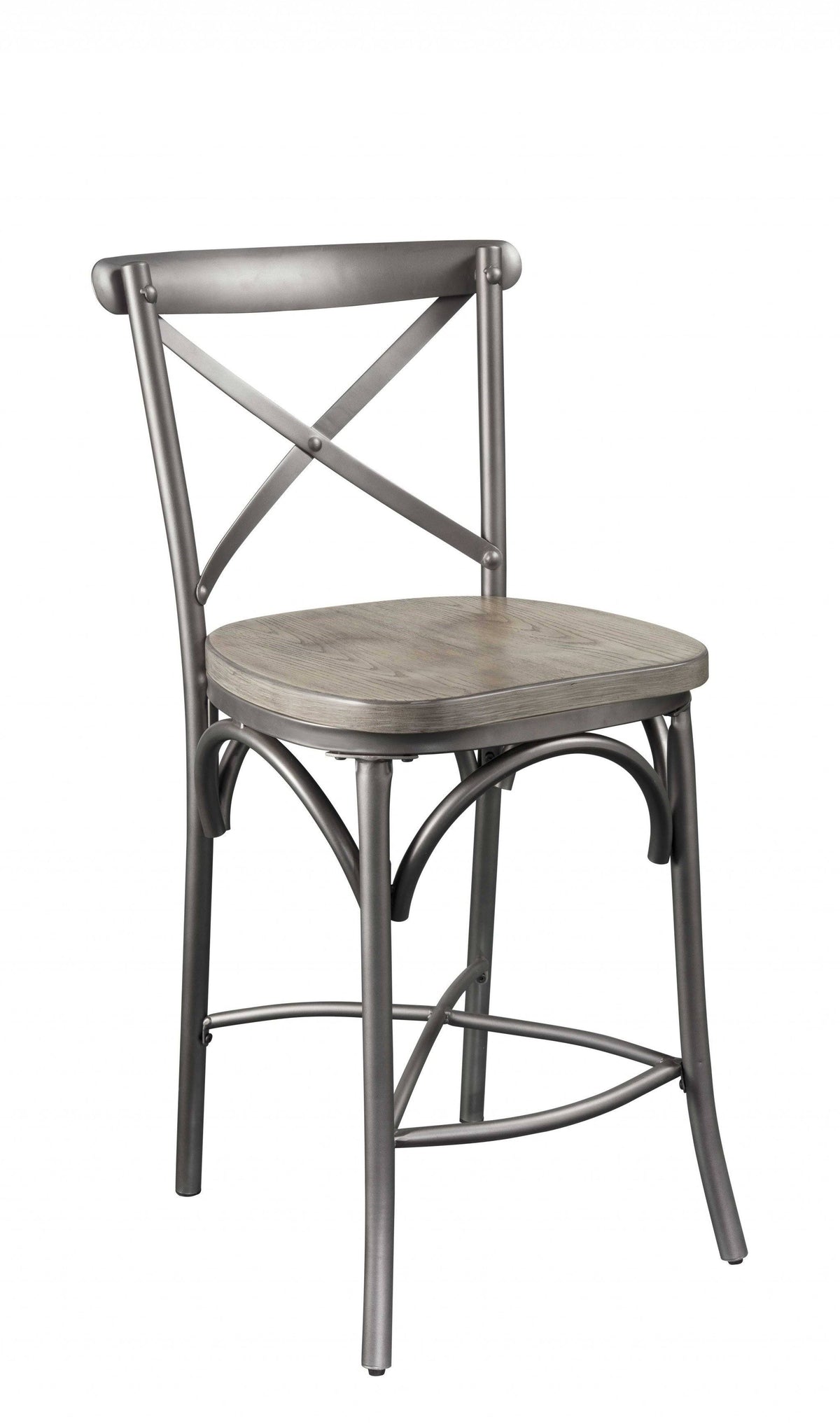 2pc Buttermilk and Oak Counter Height Chair F155