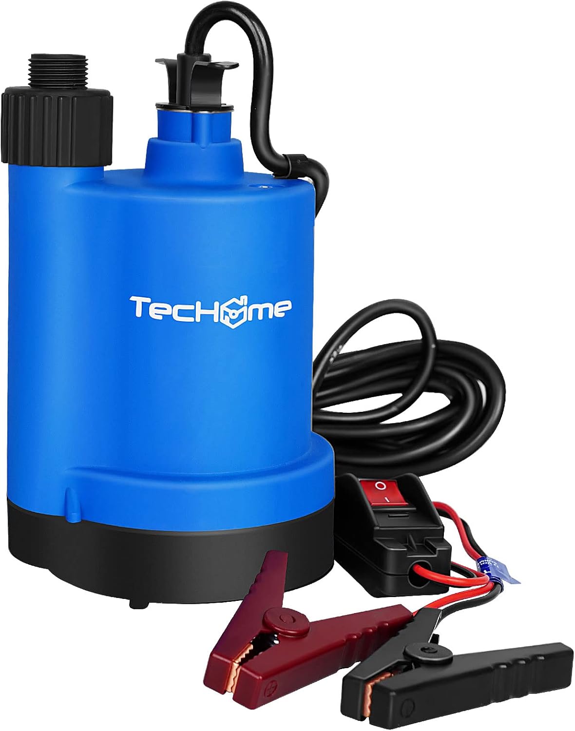 120V 1/2HP 1560GPH Cast Iron Portable Water Pump with Suction Strainer and Brass Connectors W748
