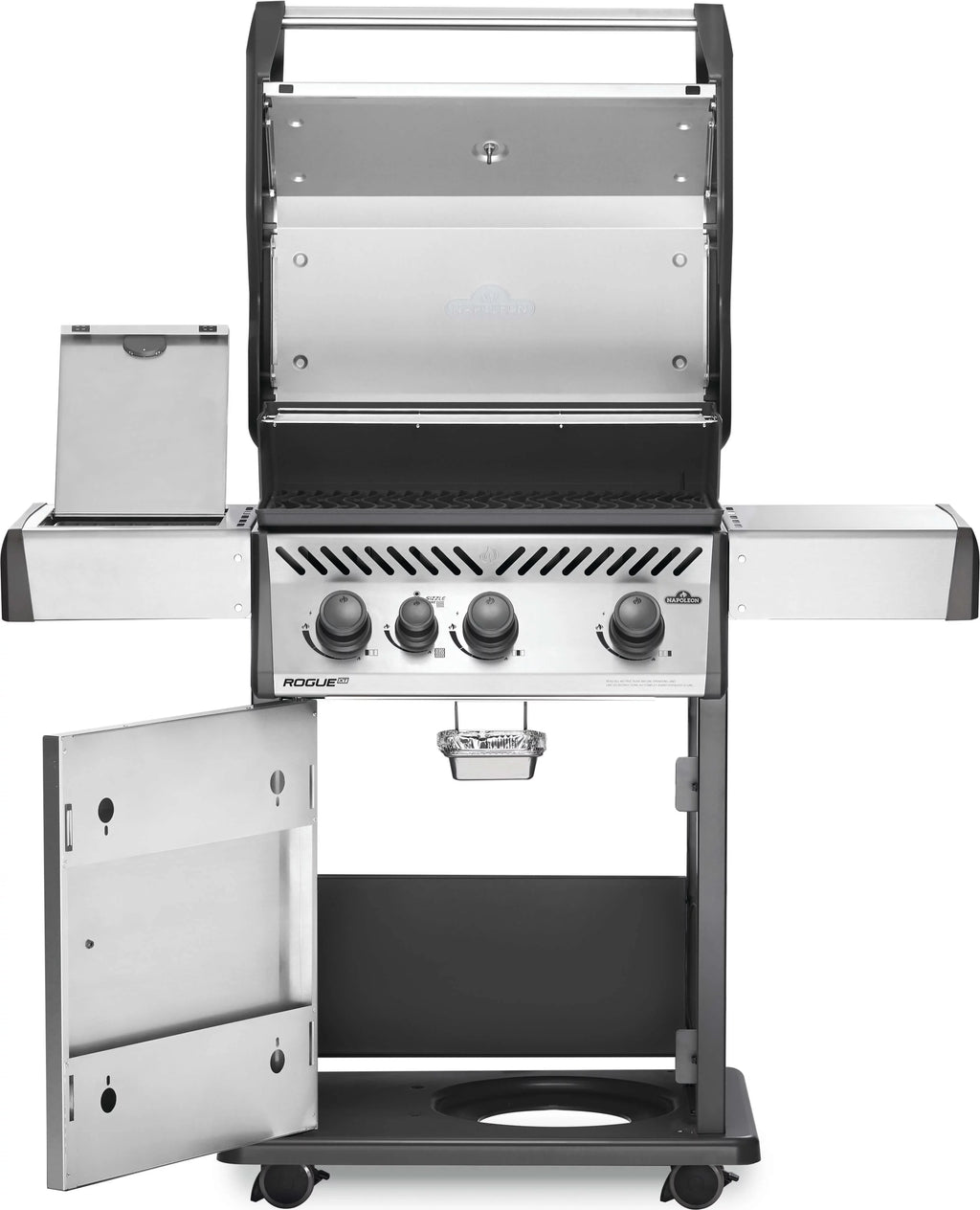 Black Propane Gas Grill with Infrared Side Burner W571