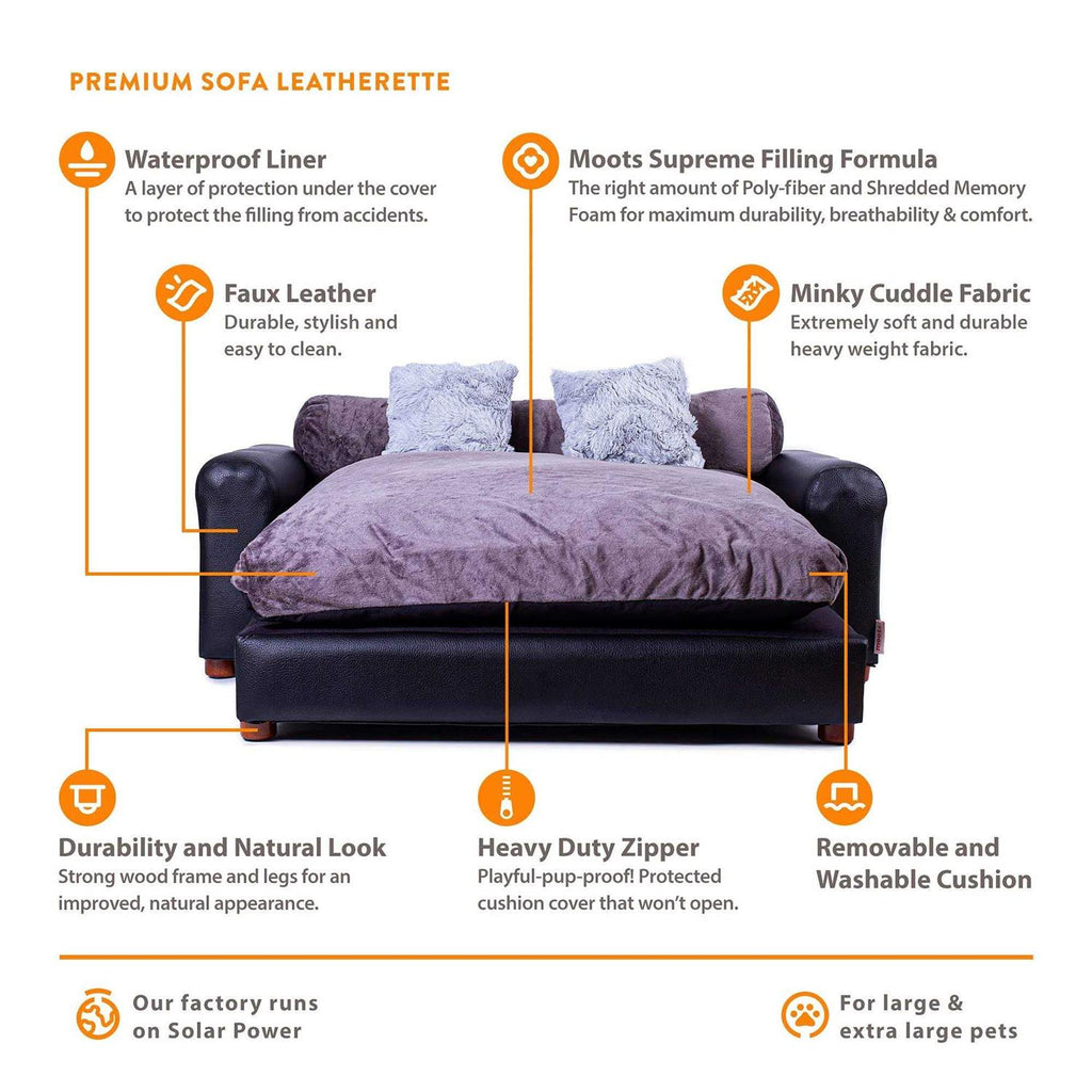 Leatherette Pets Sofa D373