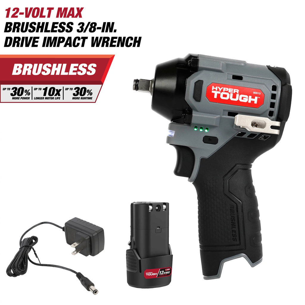 12V Max Lithium-Ion Brushless Impact Wrench with 2.0Ah Battery and Charger S666