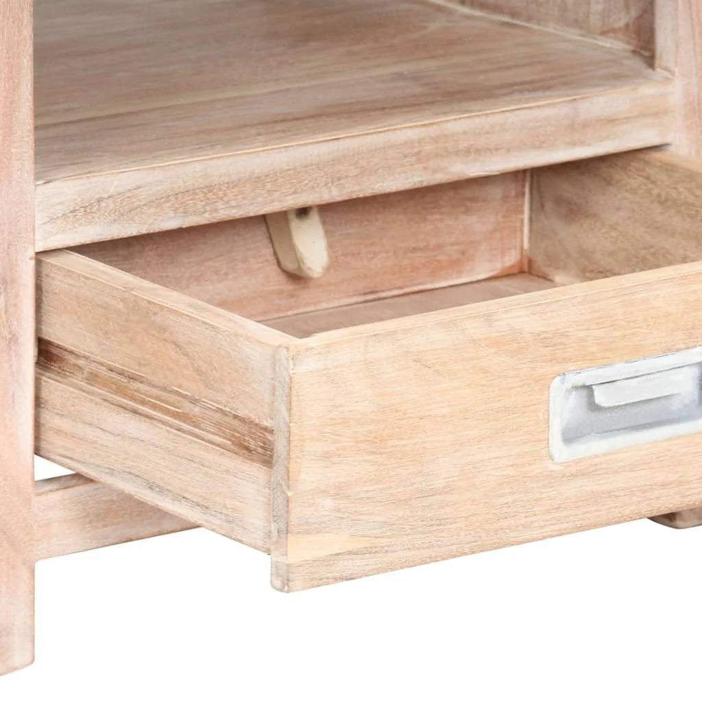 Solid Acacia Wood Bedside Table S596