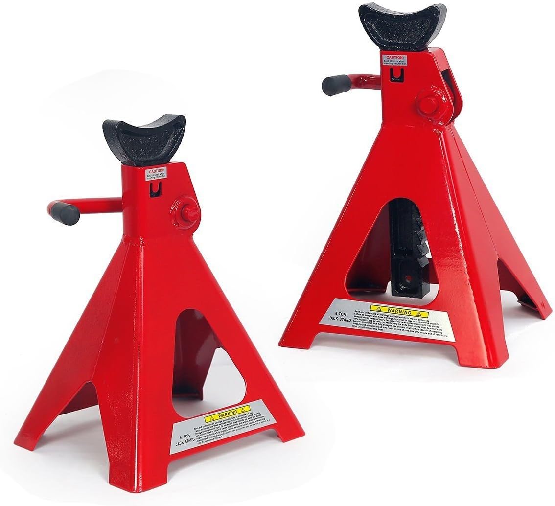 2PC Jack Stand 12-Ton Capacity Adjustable Height Self-Locking Ratchet U824772