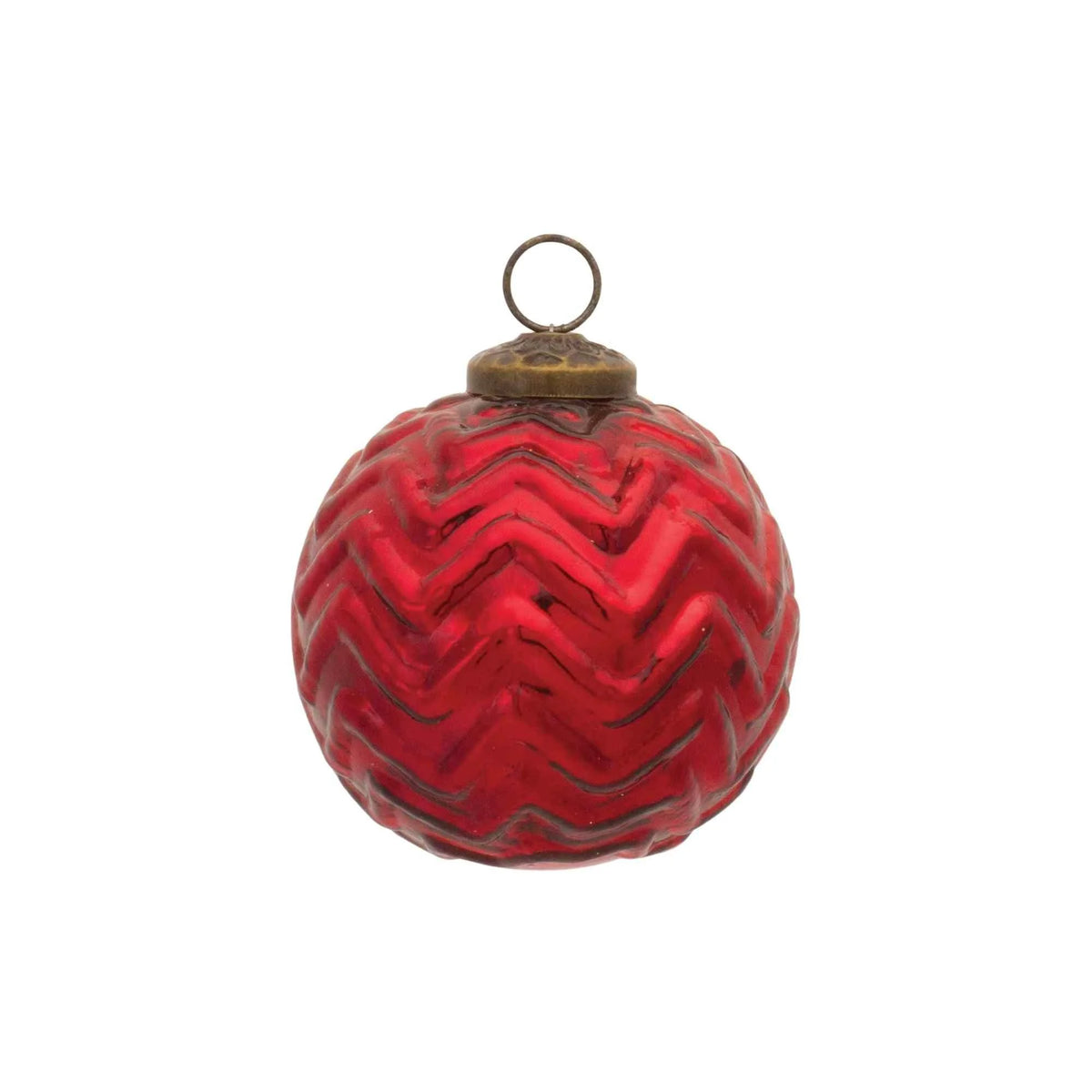 12ct Red Mercury Glass Christmas Ball Ornaments R869