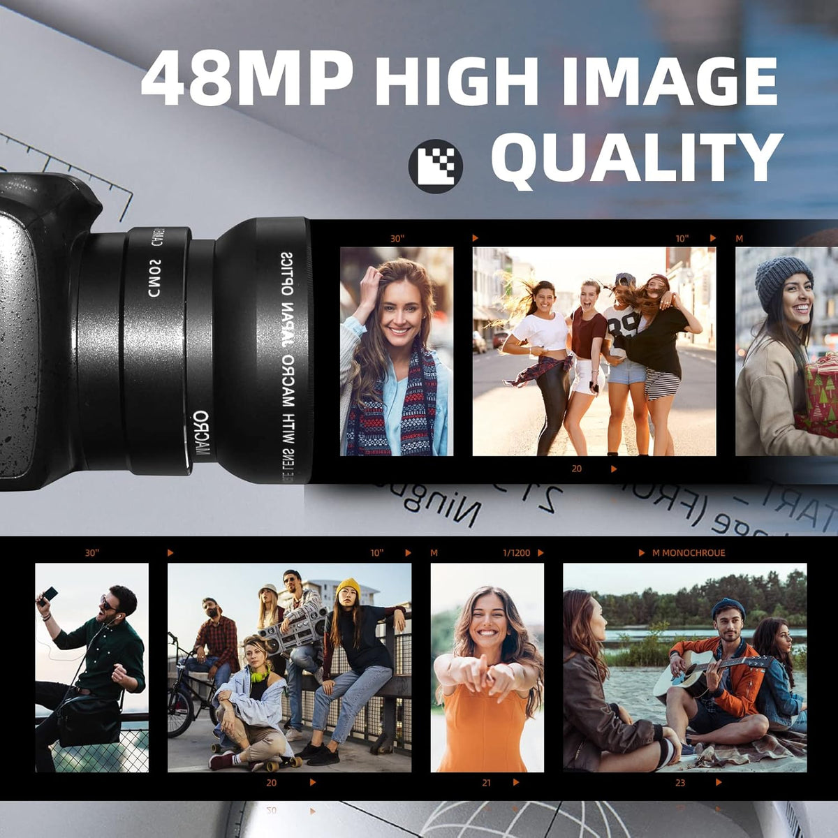 4K 48MP Compact Camera with 32G SD Card O125222
