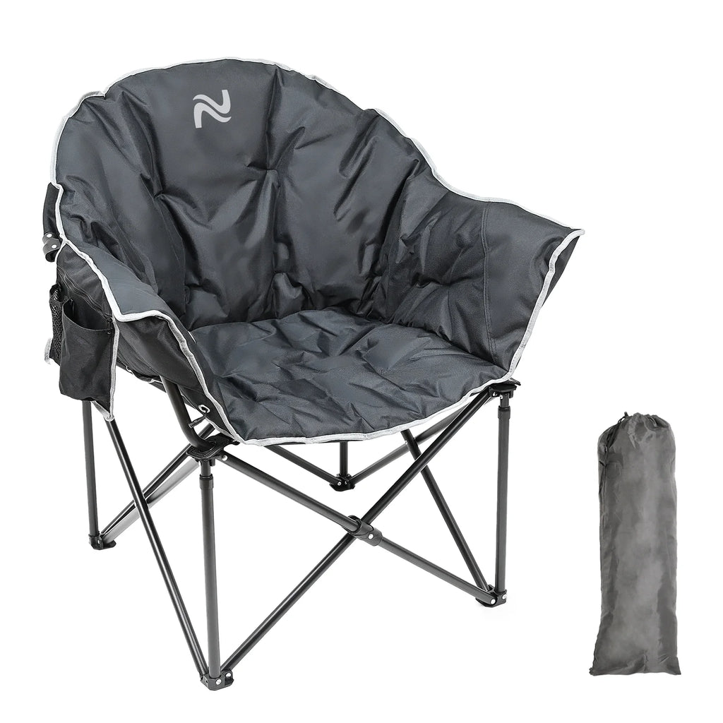 Oversized Folding Camping Chair with Cup Holder & Carry Bag H163347