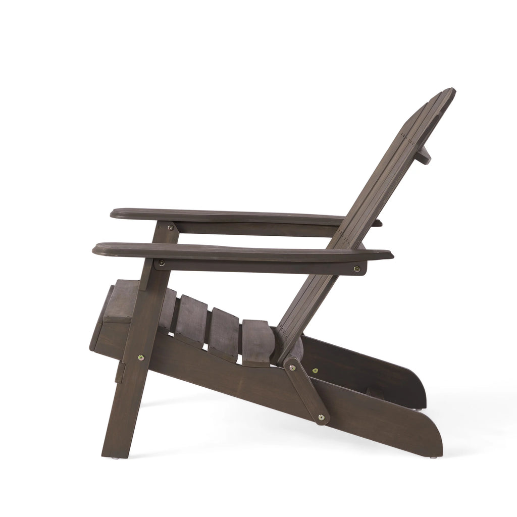 Grey Folding Wood Adirondack Chair Z317