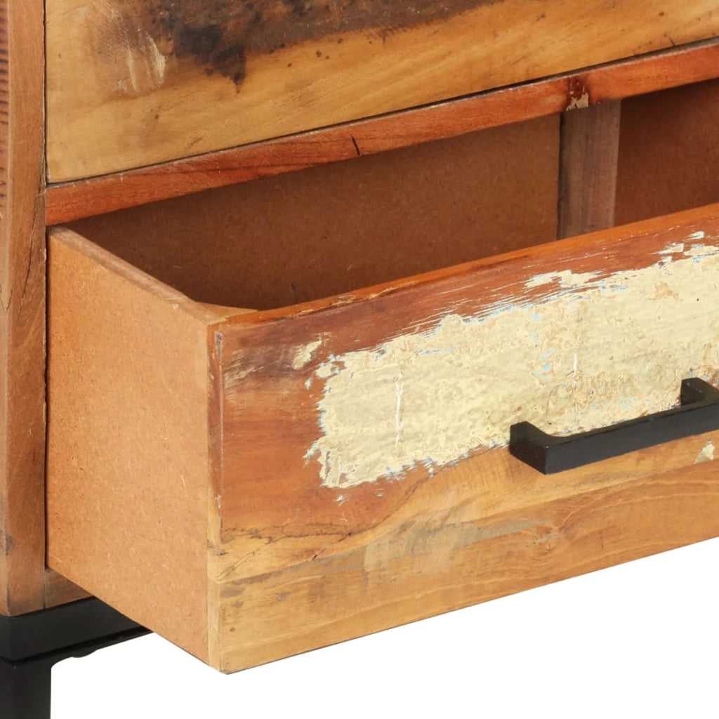 Reclaimed Wood Sideboard with Door Cabinet and 3 Storage Drawers R576