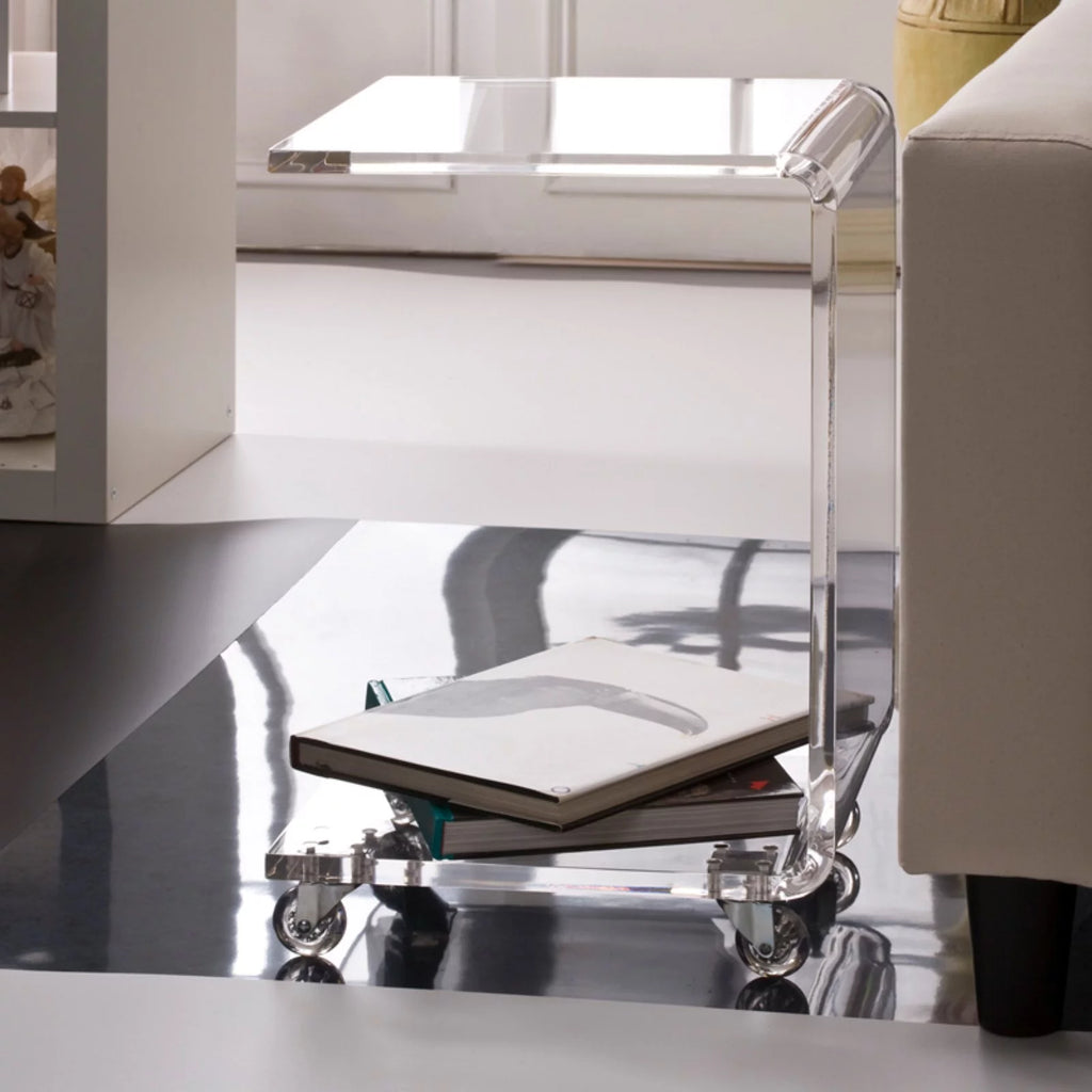 Clear Lucite and Acrylic Accent Table F76487