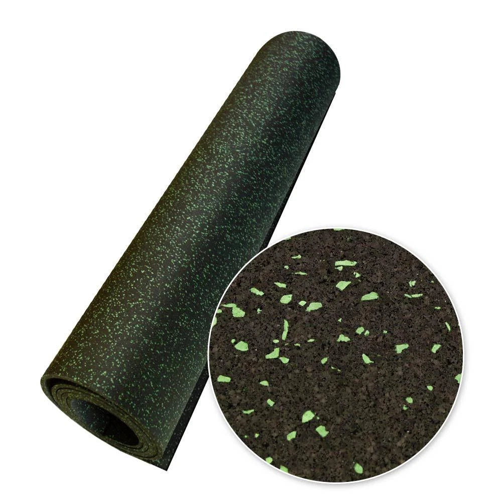 Recycled Rubber Flooring Rolls - Green Dot Y790358