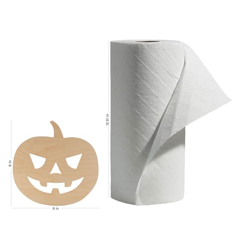 12-inch 1/8 inch Thick Pack of 5 Wooden Pumpkins S679