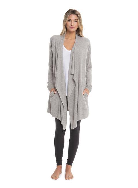 Heathered Pewter Silver Small Cardigan V839