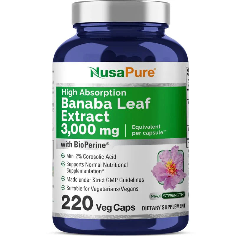 Banaba Leaf Extract 3000 mg 220 Veg Caps Q193092