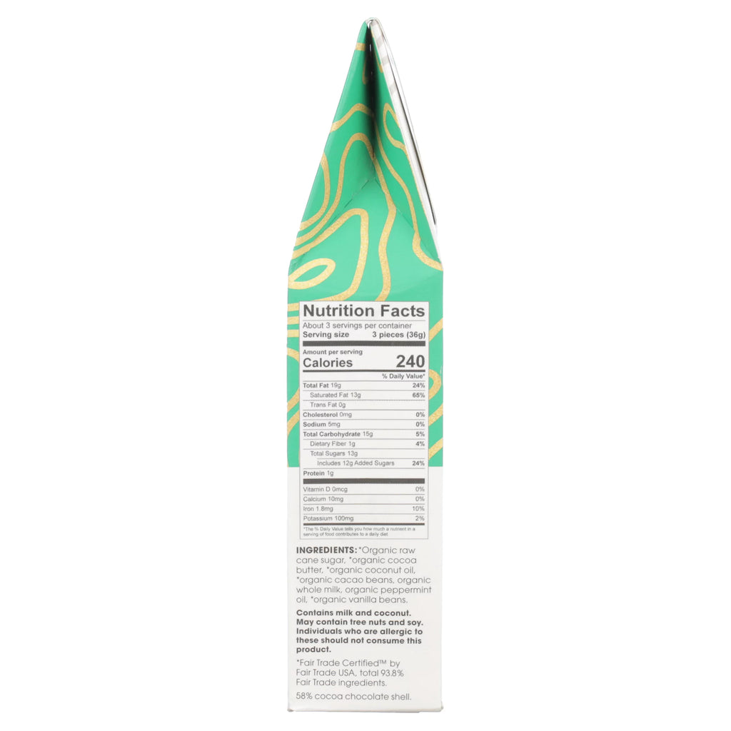 Mint Creme Organic Chocolate Truffles 10 Ct. Pack Of 8 Y632