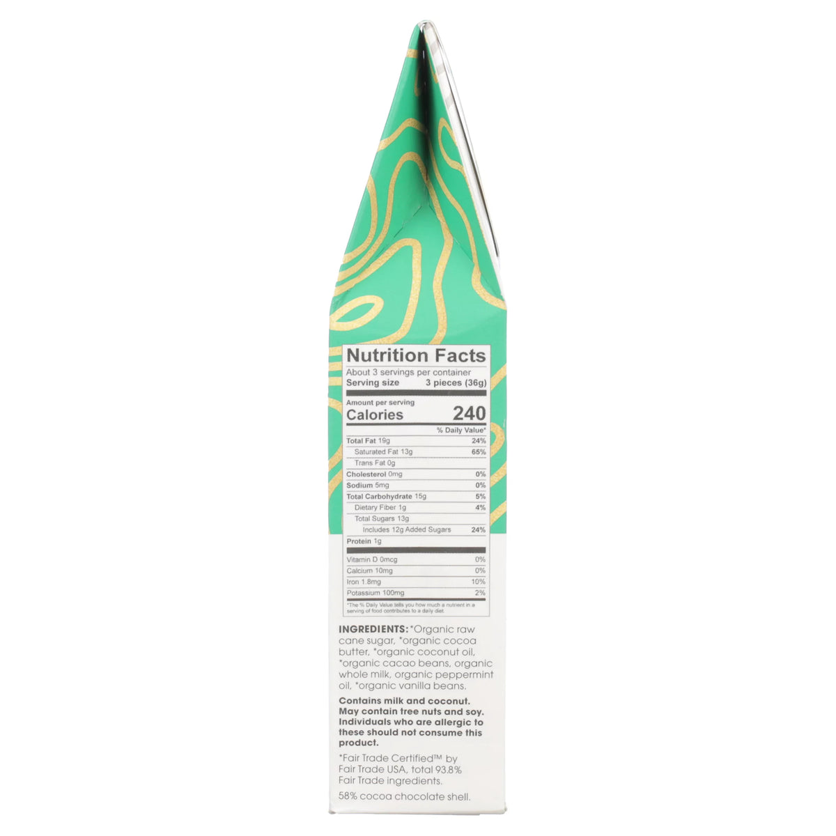 Mint Creme Organic Chocolate Truffles 10 Ct. Pack Of 8 Y632