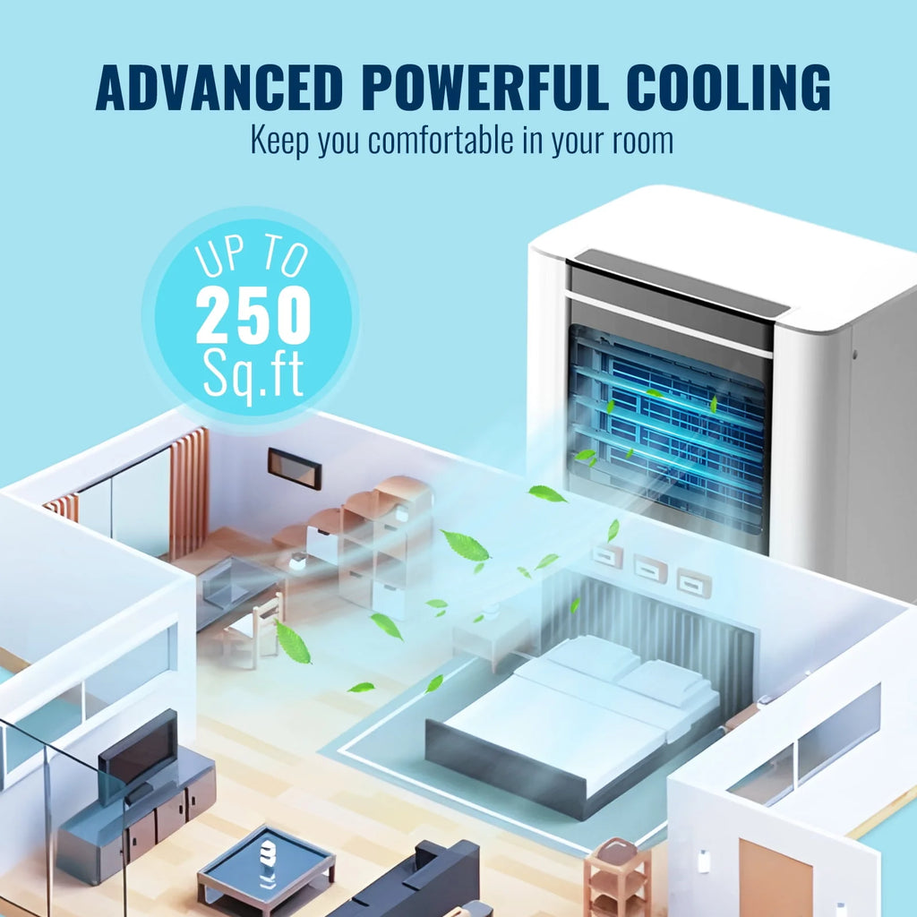 5000BTU Portable Air Conditioner with Dehumidifier & Fan W435