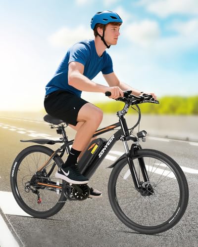 26'' Peak 500W Brushless Motor Ebike, 20MPH 40Miles 360Wh Removable Battery 7-Speed Electric Mountain Bike G339