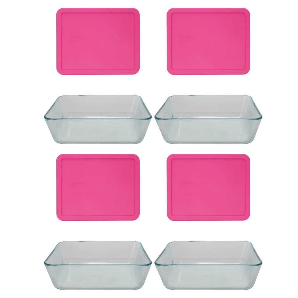 Glass Food Storage Dish with Lid 4-Pack Y63420
