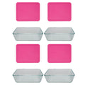 Glass Food Storage Dish with Lid 4-Pack Y63420