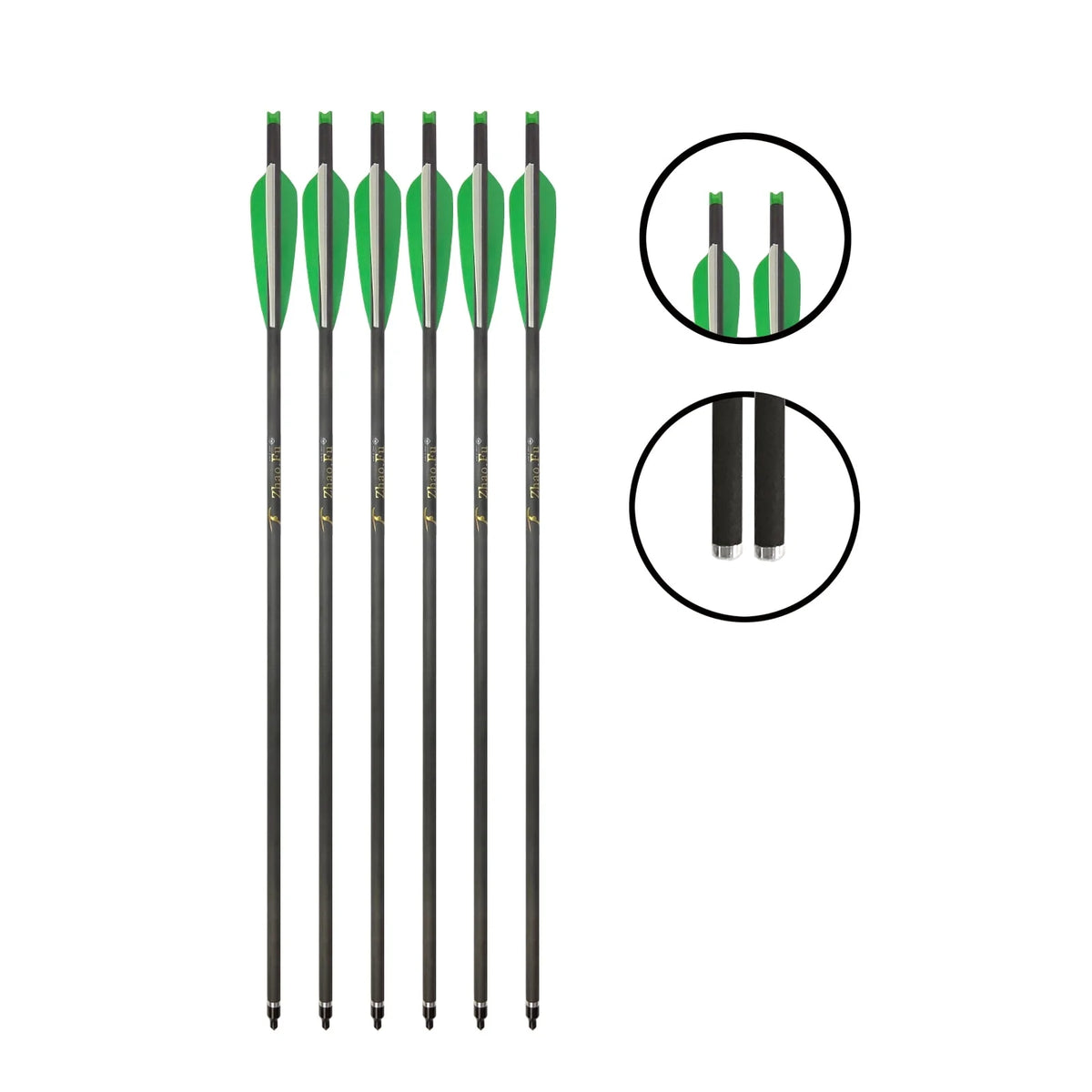 20 Inch Carbon Crossbow Bolts 12 Pack C833