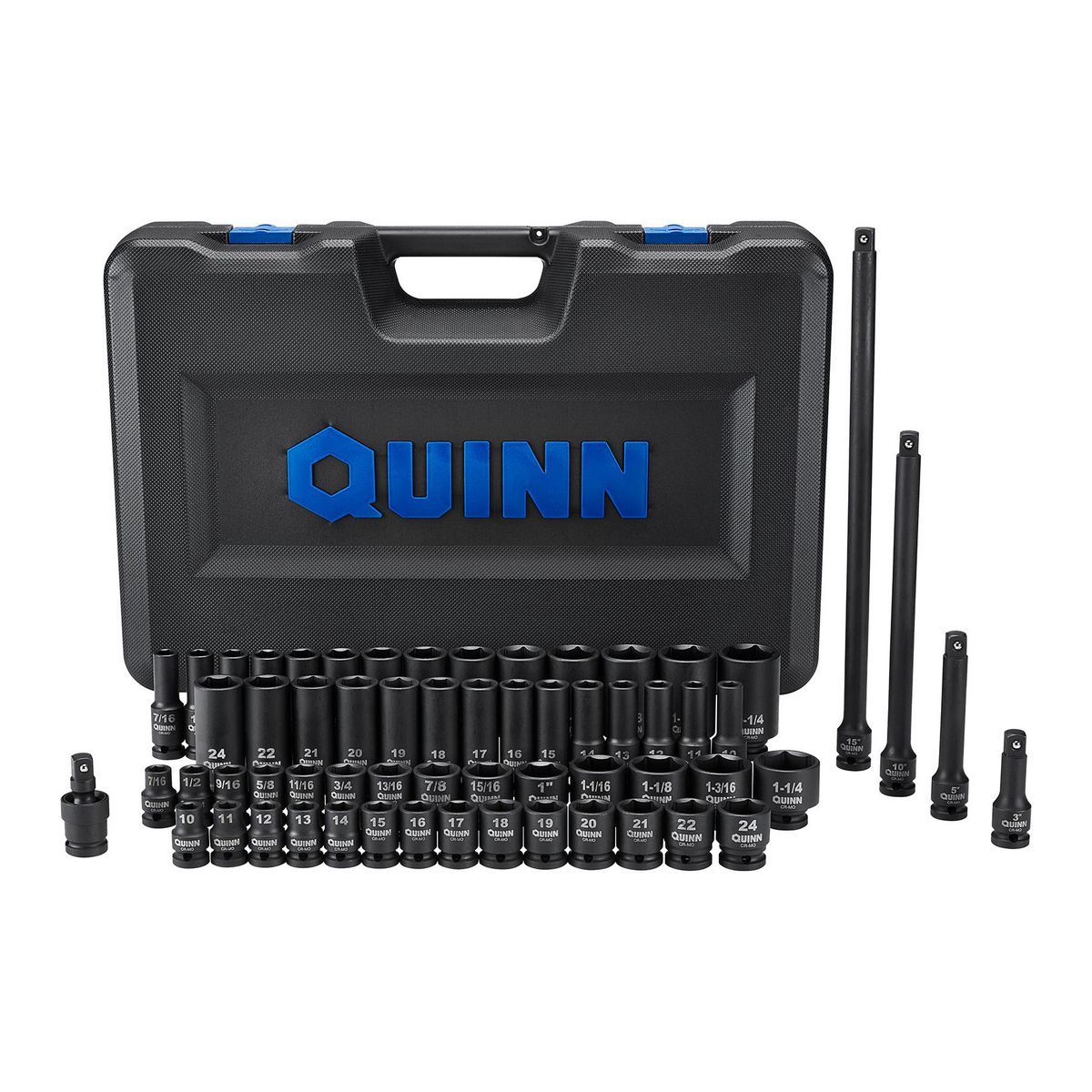 1/2 in. Drive SAE and Metric Impact Socket Set, 61-Piece V964