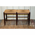 Brown Double Seat Backless Bench Z4054