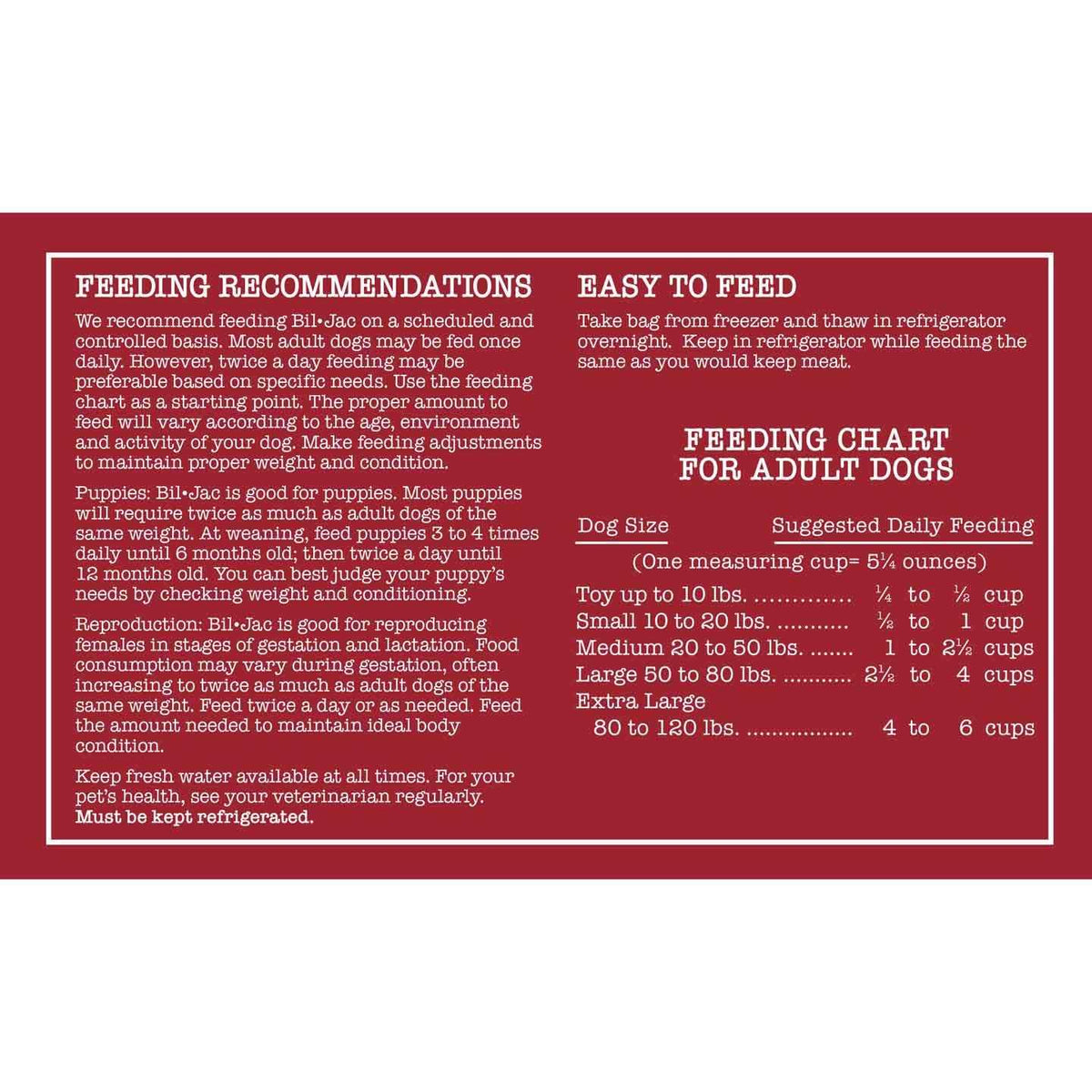 Bil Jac Frozen Dog Food G20900