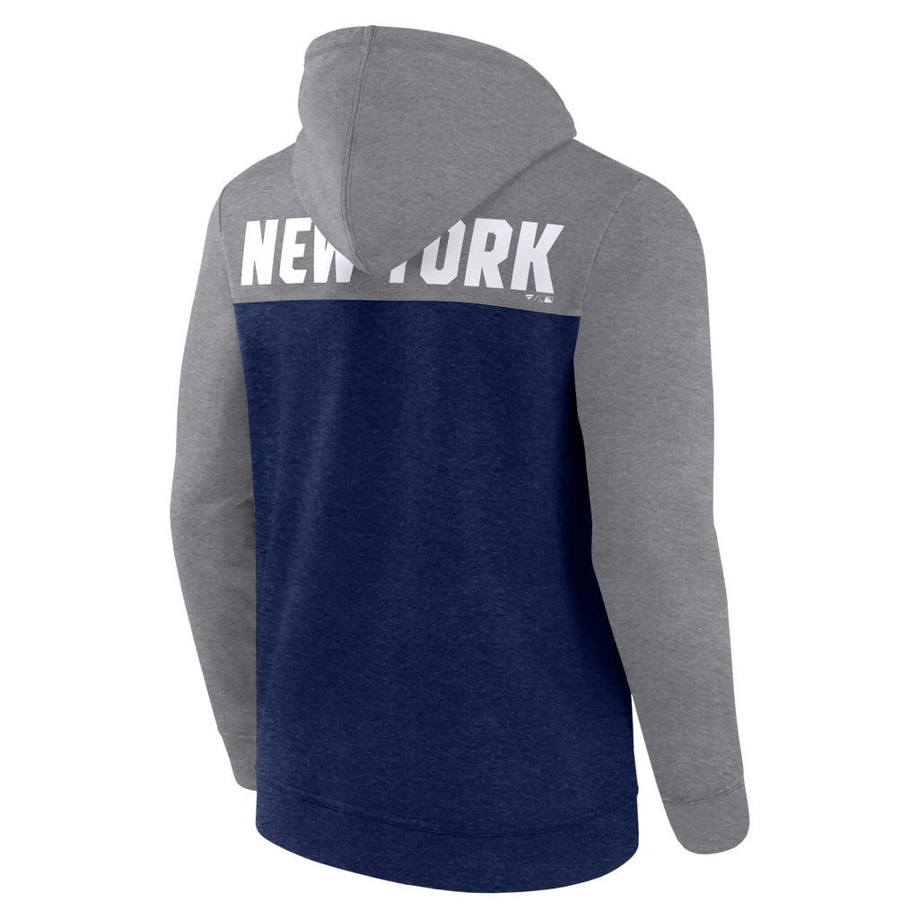Heathered Navy Heathered Gray Full-Zip Hoodie Y991161
